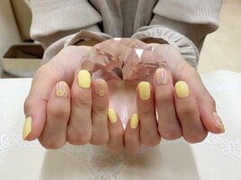 フラワー＆イエロー★4本アート