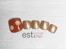エストラッシュアンドネイル 銀座店(est lash&nail)/フットデイジーフラワーネイル