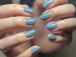 くすみブルー/ワンカラー