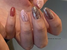 マリーネイルズ 青山店(MARIE NAILS)/定額6600円　手描きアート 0403d
