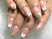 ユニネイル 池袋(Uni Nail)/ヌーディちびリボンネイル♪