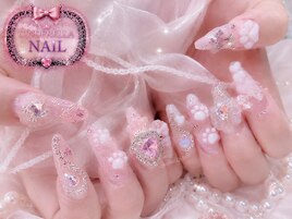 【スカルプ長さだしネイル】