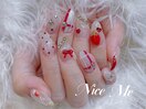 推し活におすすめいちごネイル♪