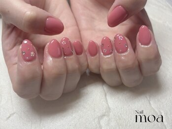 モア(moa)/ピンク　ワンカラー　ホロ　