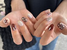 サッカ 新栄店(sacca)/星ネイル