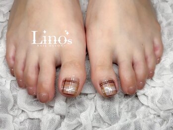 親指アートフットネイル☆