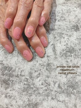 プライベート ネイルサロン マーマ(murmur)/艶々ピンクネイル