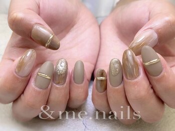 アンドミーネイルズ(&me.nails)の写真/高技術×低価格で指先からオシャレを満喫☆検定取得ネイリストが定番~トレンドネイルまで理想の指先を実現!