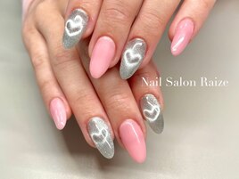 ハートマグネットネイル/ピンク