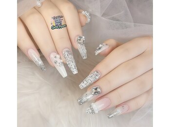 ゴテかわ(GOTE KAWA)/クリスマスネイルツイードネイル