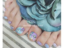 レイラ ネイルサロンアンドスクール(Leyla nailsalon&school)/F-3　フラワーでリゾート風★