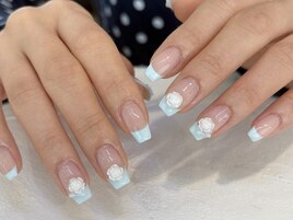 水色ローズフレンチ