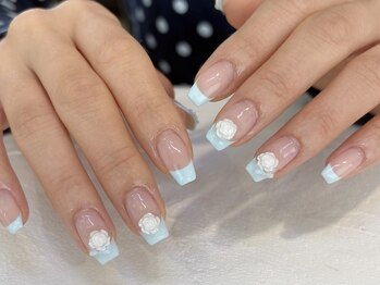 ネオリーブシェリエ 浅草店(Neolive cherie)/水色ローズフレンチ