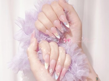 ワンホンネイル 新宿(Rumi Nail)/チップ長さだし/フレンチ/上品