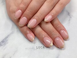 M-320 大人ガラスフレンチネイル