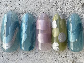 フリークネイル(FREAK Nail)/奥行きシースルーアート ¥10000