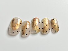 クレモアネイル 池袋西口店(CLEMORE NAIL)/ニュアンス×ドットネイル