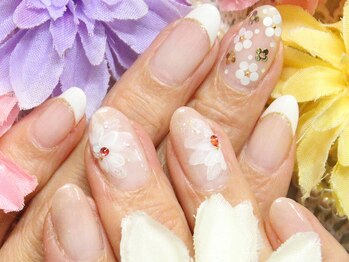 ハーブエステ ルレーブ/下:定額 手描き花 7100円