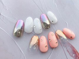 ミラーグラデーションネイル