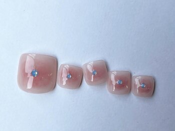 アイネイルズ 梅田店(I nails)/フットもやもやチークネイル