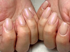 うるうるネイルピンクパープル