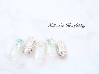 ネイルサロン ハートフルキー(Heartful key)/シェルネイル¥8000