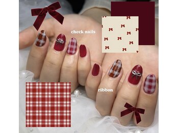 バレンタインネイル