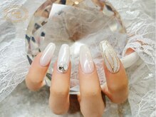 ラスターネイル(Luster nail)/ホワイトミラーネイル☆