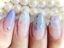 紫陽花グラデーションネイル