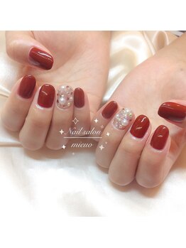 ミューオ(MIEUO)/ハンドワンカラー3Dストーン6180