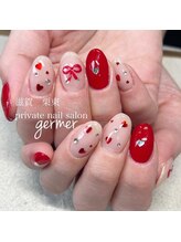 ジェルメ(germer)/ハートと手描きリボンで韓国風♪