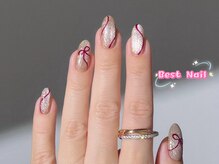 ベストネイル 池袋東口店(Best Nail)/赤いリボンデザイン