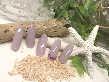 ネイルサロン&スクール ジーナ(GINA)/ヌードカラーにシェルがポイント