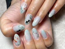 レディグリッター(Lady glitter)/ふんわりマグブルー&金魚