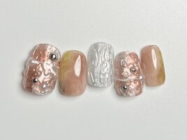 シャンパンピンク立体ニュアンス