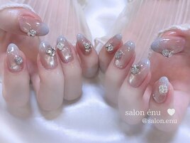 ミモザ/ハート埋め込み/ガラス
