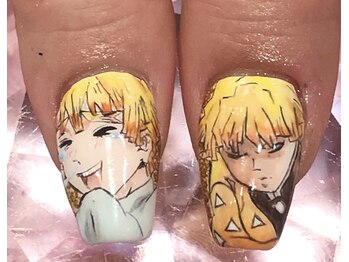 ネイルサロン ネイルズゴーゴー 渋谷店(NAILSGOGO)/痛ネイル 鬼滅の刃 我妻善逸