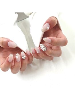 ホワイトカラーネイル 成人式