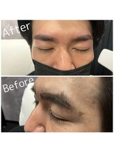 眉毛男子 新宿店/眉毛BeforeAfter お客様の施術例