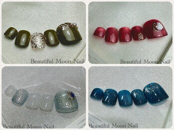 ビューティフルムーン ネイル 本厚木(Beautiful Moon Nail)の写真/まだまだ暑い日が続くので…今季最後に！『フットネイル』大人気No.1【定額コース5000円】／本厚木