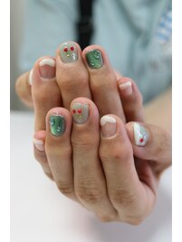 クリームソーダネイル