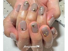フロージュ ネイル(florjyu nail)/ワンカラーワンポイントnail