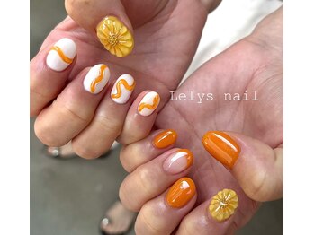 レリーズ ネイル(Lelys nail)/ぷっくりひまわりネイル