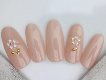 ネイルサロン あかねいろ/秋冬 ワイヤー 大人フラワー