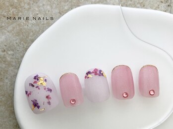 マリー ネイルズ いわきラトブ店(MARIE NAILS)/フラワー 新規5500円税込 0508d
