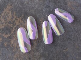 ミラーオーロラうねうねネイル