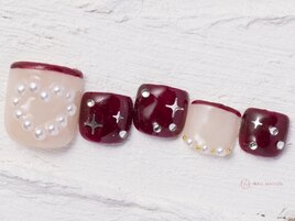 ハートパールボルドー¥9000