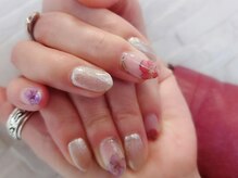 ネイルスタジオ ベレッツァ(BELLEZZA)/【持込アート】ミラーフラワー