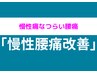 【☆慢性腰痛でお困りの方☆】慢性腰痛/根本改善コース☆初回限定￥3,980