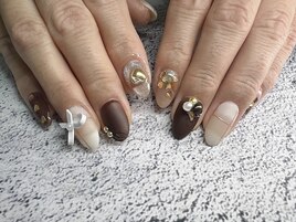 バレンタインネイル